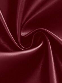 Plus Size Solid Color Wrap Front Split Skirt, Autumn