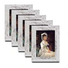 1 pièce Cadre photo en bois rustique, style campagnard, design vintage, convient pour la maison, le salon, la chambre, le bureau ou le montage mural, cadeau de rentrée scolaire