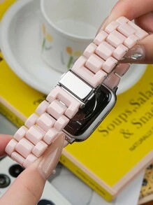 1 chiếc dây đồng hồ thời trang nữ màu hồng, tương thích với Apple Watch 38mm 40mm 41mm 42mm 44mm 45mm 46mm 49mm, dây đồng hồ tối giản tương thích với Apple Watch Series 11 10 9 8 7 6 5 4 3 2 1 SE, tương thích với Watch S11 S10 S9 S8 S7 S6 - Hồng - Xem 6