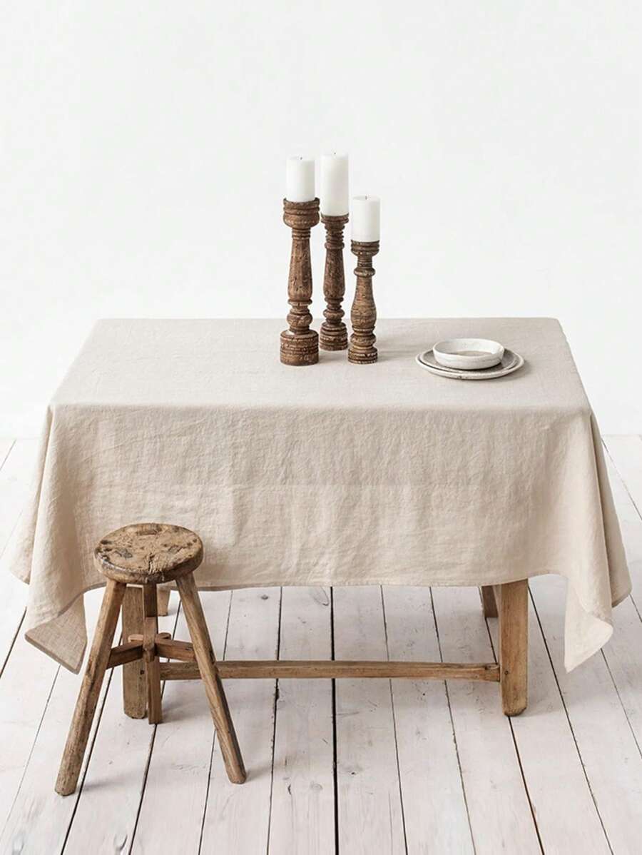 1pc Elegant Beige Crinkled Texture Napkin Suitable For Restaurant, Kitchen, Outdoor Picnic, Decorating Dining Table