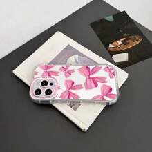 A Pink Bow Mirror Phone Protective Case Can Be Used As A Makeup Mirror Compatible With IPhone16/7/8/11/12/13/14/15/X/XR/Xs/Plus/Pro/Pro Max/SE2
