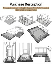 1 Piece Fluffy Plush Bedroom Living Room Area Rug Super Soft Fuzzy Tie-Dyed Plush Floor Mat Lightweight Long-Pile Carpet Modern Home Decor