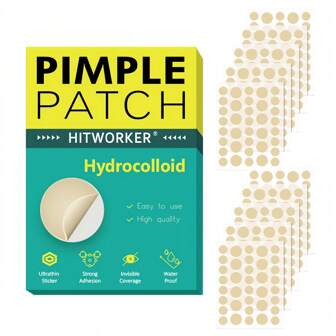 1080片水胶体祛痘贴、360/720片温和无刺激祛痘贴、400/800/1200片遮瑕贴遮盖痘痘和瑕疵-圆形肤色祛痘贴，防水透气，日常贴脸使用，面部皮肤遮瑕护理个人护理必需品，携带方便，适合旅行