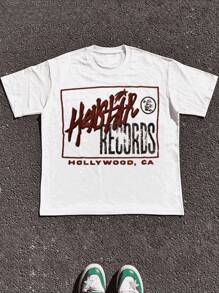 1 Pcs 100% Cotton Men's T Shirts White Hellstar Records Mens Men Women Printed  Shirt Casual Top Tees T-Shirt  Graphic Print T Shirt  Tops TEE 220g Heavy Cotton T Shirt - Blanco - Ver 1