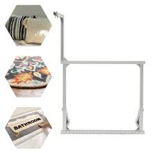 kangten Rug Hooking Punch Needle Tufting Frame W/ Stand Adjustable Homemade Sturdy 80*67cm - Silver - View 4