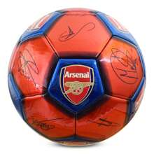 Arsenal F.C. Classic Metallic Signature Football - Red - View 3