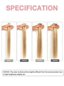 10pcs Mini Tape-In Human Hair Extensions Straight Natural Look Thin Hair Water Proof Skin Weft Tape In Hair Extensions 3x0.8cm Salon Quality Daily Volume Boost For Women Easy Application, Perfect For All Hair Types For Halloween And Christmas Parties Dinners Daily Life Travel Etc Suitable For Beginners - S18/613 - 查看 5
