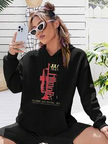 Women's Fillmore Jazz Festival Sweatshirt Stylish Comfortable Concert Apparel