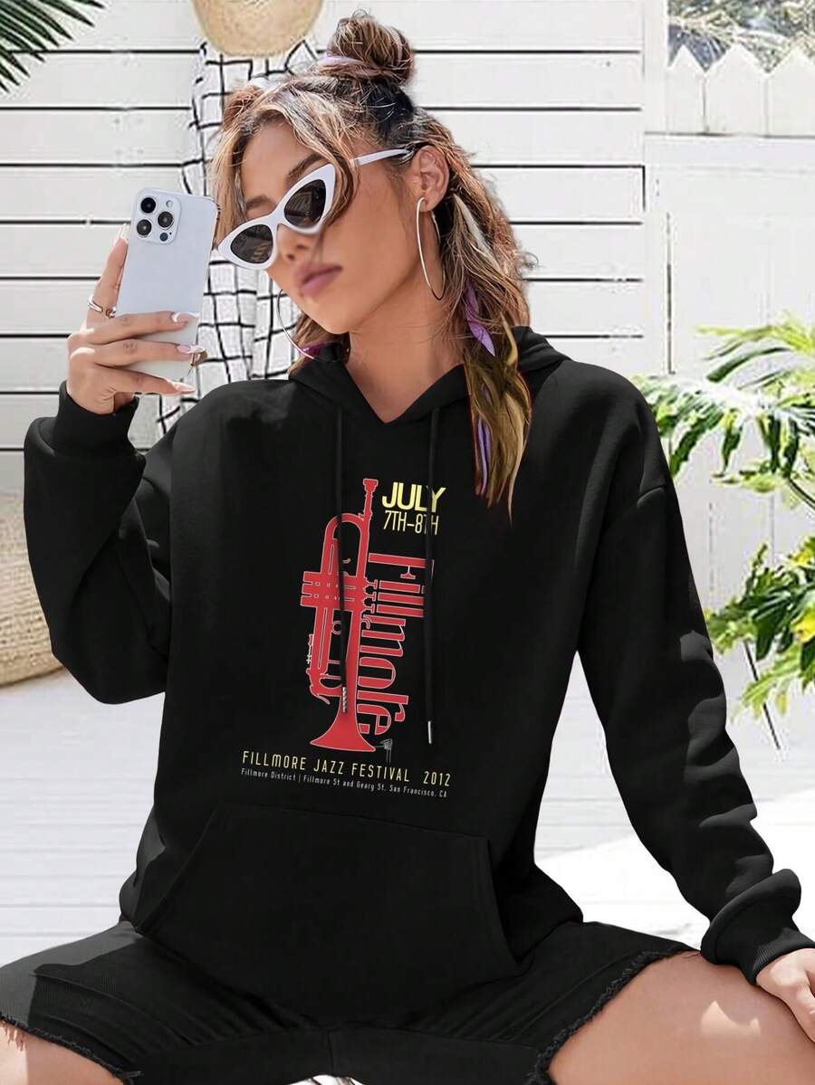 Women's Fillmore Jazz Festival Sweatshirt Stylish Comfortable Concert Apparel