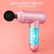 Deep Tissue Muscle Handheld Massage Gun, Type-C Rechargeable Handheld Electric Muscle Massager For Back And Neck Pain With 6 Speed Electric Therapy Gun For Athletes,  1.76 Lbs - Pink - View 2