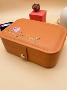 Creative PU Leather Mini Jewelry Box - Portable Jewelry Box For Rings, Pendants, Earrings, Necklaces, Bracelets - Suitable For Women & Girls - Great For Travel & Daily Use - Ideal Gift For Birthdays & Holidays