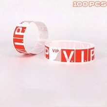 100PCS Paper Bracelet Color Entry Festival Party Event Arm Label Index Stamp With Disposable Bracelet Waterproof And Tear Proof Identification Synthetic Paper Exhibition Admission Tickets