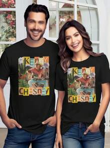 Women's Kenny Chesney T-Shirts Concert Tees Casual Tops More - Negro - Ver 1