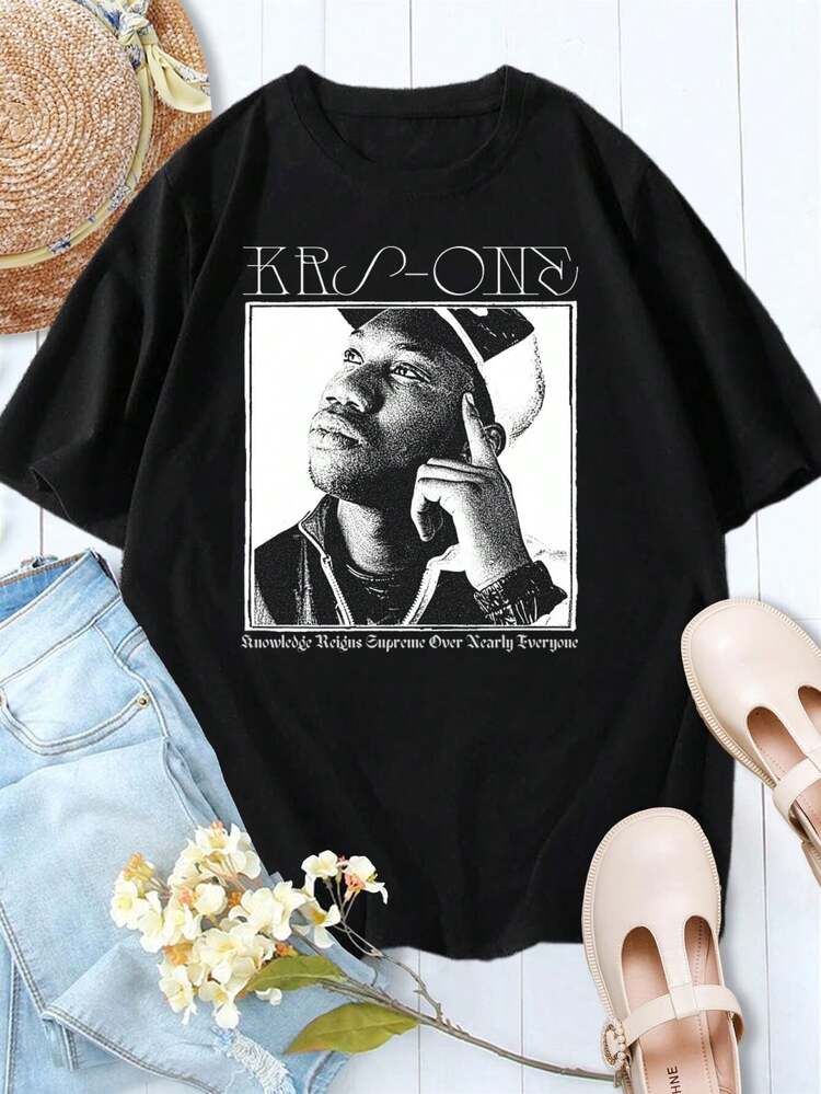 KRS-ONE Old School Hip Hop T-Shirt For Women Classic Rap Tee