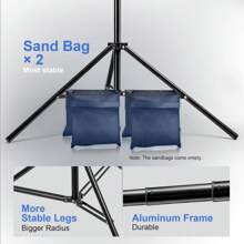 Photography Backdrop Stand Kit 10ft X 7ft Adjustable Background Stand Support System For Studio Photoshoot, Portrait, Wedding Parties