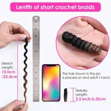DWNSEN 9Packs 180 Strands 10 Inch Short Crochet Hair For  Women African Collection Crochet Braiding Hair(8mm) Synthetic Hair Extension Afro Twist  Prelooped Crochet Hair Hair Extensions For DIY Mohawk Afro Braided Wigs(1B/27) Free Installation Tools - 9 gói 120 sợi - Xem 5