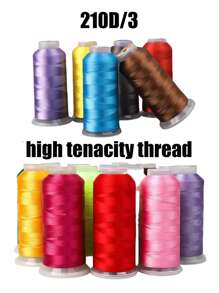 1 件 40 色 210D/3 高强度尼龙线 1800 码 线径 0.32 毫米 缝纫机和手工缝纫 适用于 DIY 手工编织项链挂绳 各种皮革制品、皮鞋沙发、手提箱、箱包、窗帘、户外缝纫线 - 彩色 - 查看 3