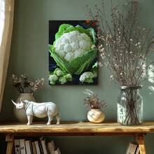 1 Pc Fashion Cauliflower Canvas Art  Wooden Framed Canvas Painting -  Thickness 2.25cm/0.9inch,Home Gift Decoration, Room Decoration Aesthetic, Wall Decoration Art, Perfect Gift, Autumn And Winter Wall Decoration, Living Room Decoration, Bedroom Decoration, Kitchen Decoration, Entry Decoration, Bathroom Decoration, Direct Wall Painting, High Quality Wall Painting Poster - Multicolor - View 7