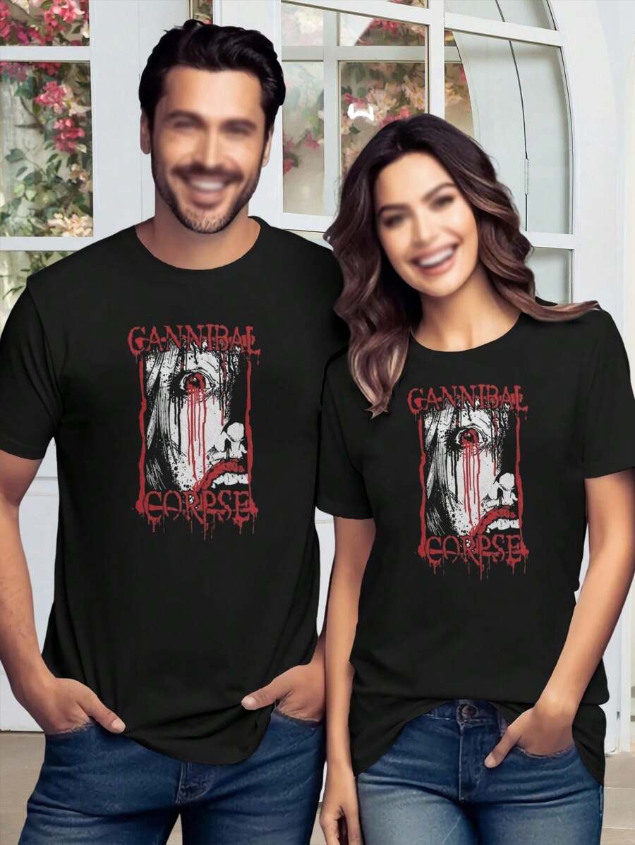 Women's Corpse Graphic Tees Gothic Edgy Alternative T-Shirts - Black - View 1
