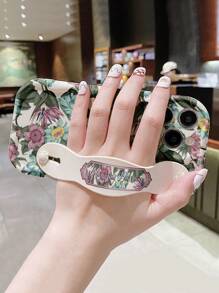 夏日花卉图案时尚腕带手机保护套，天堂鸟印花，加厚防震，带支架，兼容苹果及苹果系列，防水防摔防刮，国际版，非国内版 - 彩色 - 查看 5