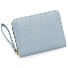 Zipper Coin Purse, Girl's Compact Large Capacity Wallet, Multi-Card Slots Ultra Thin Minimalist Card Case