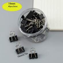 12-60 Black Long Tail Clips Small, Medium And Large Ticket Clips For Powerful Canning Of Documents