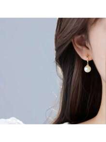 1 paire de boucles d'oreilles à créoles en faux perles , boucles d'oreilles clip-on avec des boucles d'oreilles en silicone élégantes haut de gamme, cadeau d'anniversaire pour les femmes