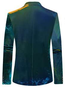 Men's Gradient Color Party Suit Jacket, Two Button Suit Jacket, Suitable For Party Events, Wedding Dinners, And All Seasons - Nhiều màu - Xem 5