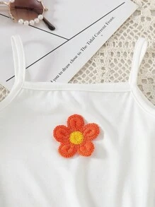 3pcs/Set Girls Summer Outfit, Includes Elegant Butterfly Print Short Sleeve Collared Blouse With Lace Detail, Elastic Waist Pants, And Camisole Undershirt, Suitable For Vacation And Travel, Spring/Summer - Blue - View 8
