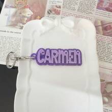 1 Pc Backpack Name Tag, Acrylic Keychain, Personalized Acrylic Name Tag, Name Keychain, Personalized Acrylic Keychain, Custom Name Keychain, Acrylic Keychain, Diaper Bag Tag, Lunch Box Tag, Kids Tag,Durable,Engraved,Stainless,Colorful,Cute,Adorable,Funny,Kawaii,Y2K,Stylish,Unisex,Casual,Custom,Personalized,Unique,Customized,Ideal Gifts For Him,Ideal Gifts For Her,Her,Boyfriend,Girlfriend,Family,Friends