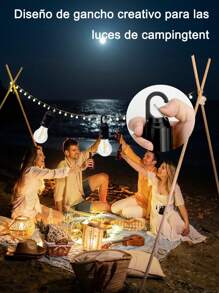 Foco LED Recargable para Camping,LED de Luz de Emergencia Portátil Luz de Tienda con Gancho Farol de Tienda para Camping Pesca - BT001 - Ver 3