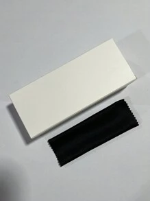 1 件复古超大方形无度数眼镜 - 时尚透明镜片眼镜适合日常使用 - 彩色 - 查看 9