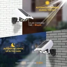 1pc Solar Anti-Theft Light Imitation Surveillance Camera Street Light Human Body Sensor Lighting Suitable For Outdoor Courtyard Garden Corridor Lighting - Multicolor - View 7