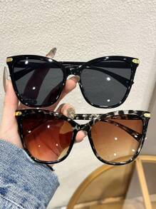 2/3/6 件女士猫眼塑料镜框经典优雅美学辣妹风格最佳朋友风格永不过时的时尚眼镜，适合街头摄影热带海滩度假约会服装，适合所有脸型，适合夏季海滩度假、户外、旅行 - 彩色 - 查看 12