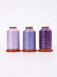 Set de 3 piezas de hilo de coser de poliéster premium: colores regulares mixtos para coser en casa, para máquina y costura a mano (1100 yardas cada uno)