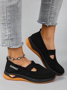 2025秋季新款女士休闲运动鞋网眼运动鞋透气舒适镂空时尚轻便柔软 - 橘色 - 查看 5