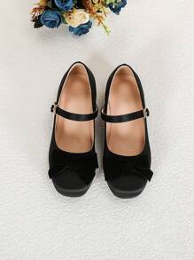 1 Pair Fashionable Square Toe Stiletto Heel Pumps, Versatile And Suitable For All Seasons - Black - View 6