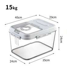 NetHong Airtight Rice DryFood Pet Container Seed Cat Dog Animal Food Storage Bin Baskets,Kitchen Accessaries,Kitchen Organiser,Kitchen Storage,Food Storage Containers,Storage Box With Lid,Kitchen Stuff,Rice Storage - White - View 11