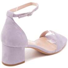 Summer Casual Versatile Minimalist High Heel Sandals - Purple - View 4