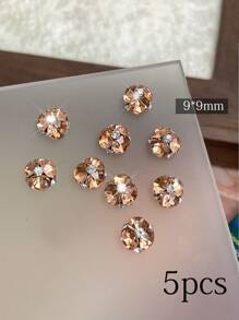 5件高品质美甲花子。手工成品,带水钻,热门网红,超闪水晶钻球,美甲装饰,美甲用品,美甲饰品,美甲宝石 - 銀色 - 查看 7