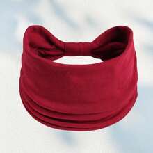 1 件新款女士扎染弹性头带，十字结设计，佩斯利图案，柔软头巾，适合女孩、瑜伽、运动、健身 - 彩色 - 查看 8