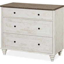 Dresser For Bedroom With 3 Drawers, Oak Kids Dressers With Wide Chest Of Drawers, Mid Century Modern Wooden Closet Storage Organizer, Small Dressers For Nursery, Hallway, Living Room - 質樸的白色 - 查看 8