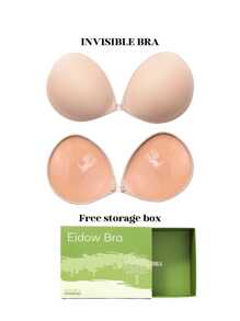 YIYANG Invisible Bra With Adhesive Bra (Optional Two Styles Storage Box), Reusable Invisible Self-Adhesive Bra, No Straps, Suitable For Evening Gowns, Wedding Dresses And Sleeveless Swimsuits - Multicolor - View 28