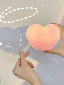 1pc Decoration Light With Batteries, Sweet Pink HeartShaped Light For Giris Bedroom Decor