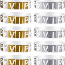 100PCS Paper Bracelet Color Entry Festival Party Event Arm Label Index Stamp With Disposable Bracelet Waterproof And Tear Proof Identification Synthetic Paper Exhibition Admission Tickets