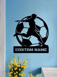 An Iron Personalized Football Player Playing Football Sign Goal Action Freeze Frame Custom Iron Wall Art Decoration Custom Holding Football Goal Victory Pose Football Player Football Lover Gift Gift Holiday Decoration Bedroom Living Room Pitch Gym Metal Sign Home Decorative Arts And Sports Lovers Suitable For Office Garden Porch Decoration Birthday And Ideal Gift Gifts Graduation