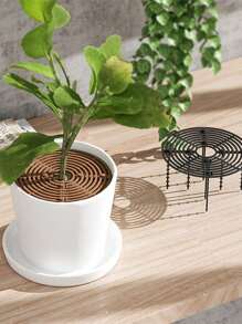 Cubierta de malla para maceta, se puede cortar al tamaño necesario. Estas cubiertas de malla protectoras evitan que los gatos caven en las macetas y vienen con soportes fijos para plantar - Multicolor - Ver 11