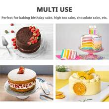 6 Inch Cake Pans Set Of 4, Round Baking Pan, Stainless Steel Birthday Wedding Metal Layer Cake Pans, Non Toxic & Healthy, Mirror Polished & Dishwasher Safe - 6 Inch - View 5