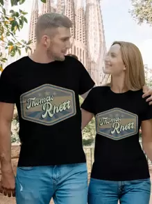 Vintage Thomas Rhett Women's T-Shirt Retro Concert Country Music Tee - Black - View 1