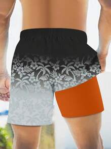 Pantalones cortos de playa casuales hawaianos para hombre, de tela de doble capa de secado rápido, shorts deportivos para exteriores, con nuevo estilo de estampado de moda